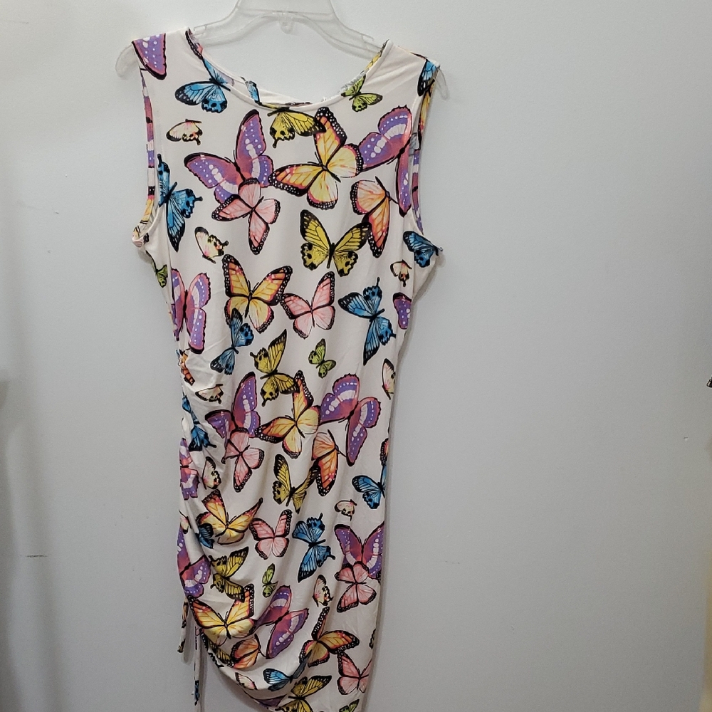 Haute Monde Colorful Butterfly Mini Dress